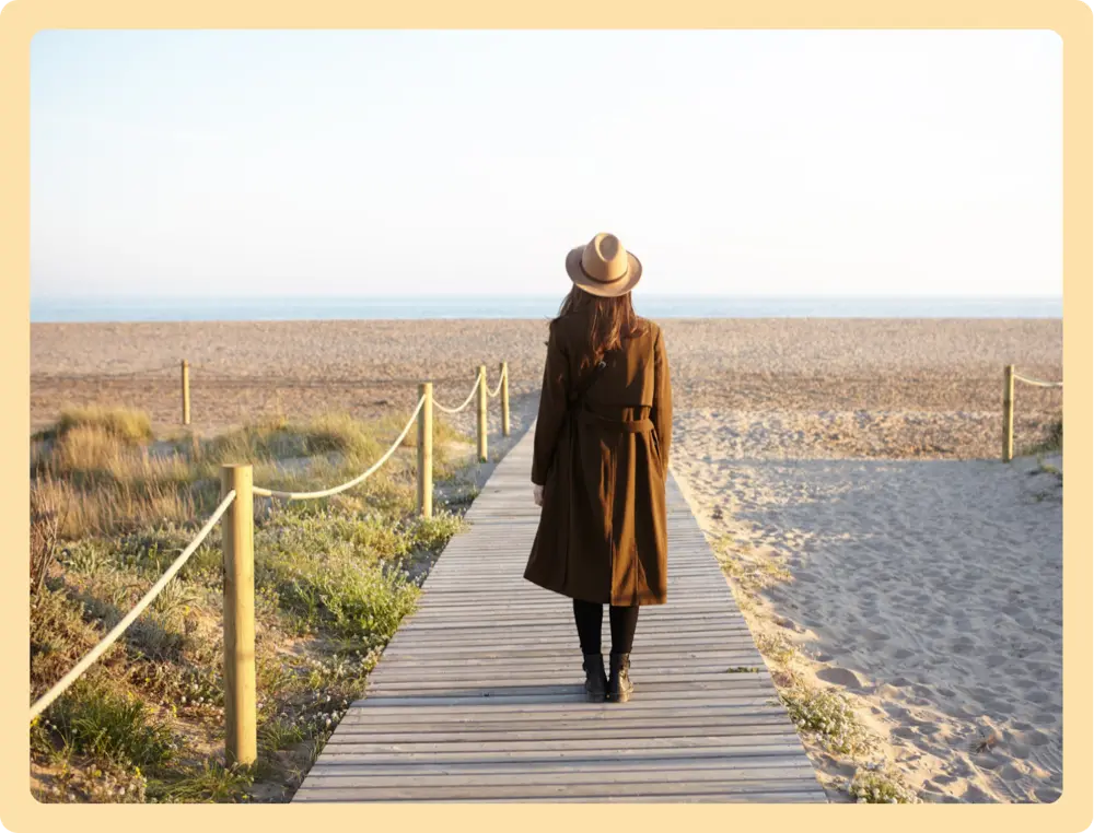 woman-on-a-path-at-beach
